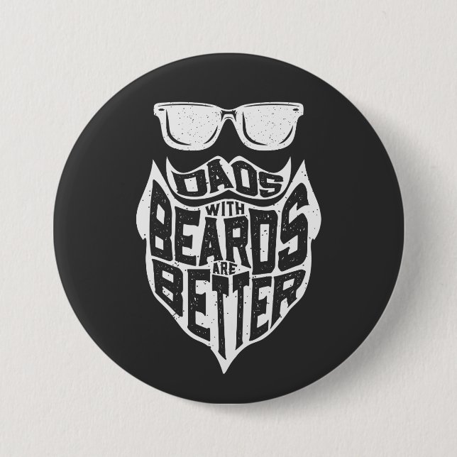 FUNNY VATER MIT BÄRTEN SIND BESSER VATER DAY BUTTON (Vorderseite)
