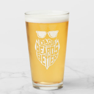 FUNNY VATER MIT BÄRTEN SIND BESSER VATER DAY GLAS