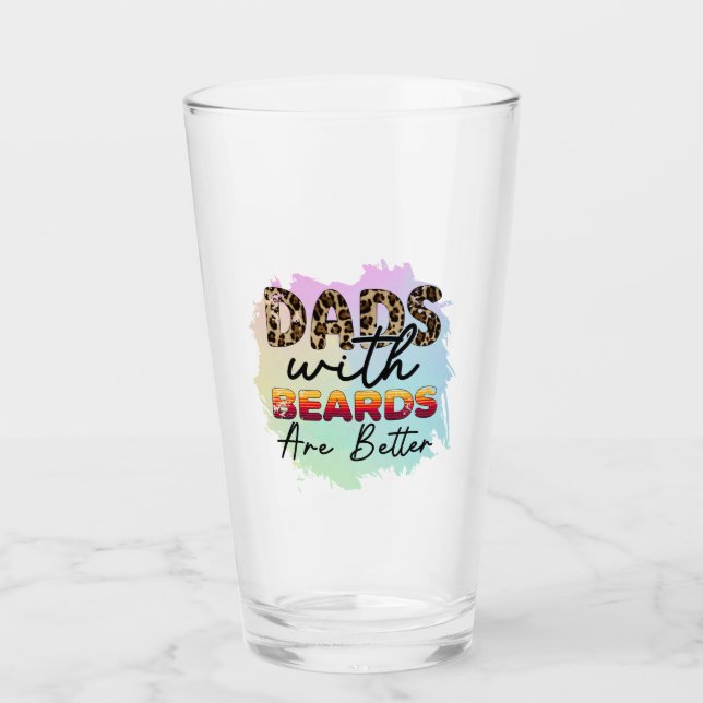FUNNY VATER MIT BÄRTEN SIND BESSER VATER DAY GLAS (Vorderseite)