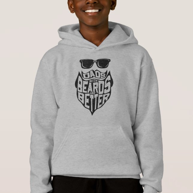 FUNNY VATER MIT BÄRTEN SIND BESSER VATER DAY HOODIE (Vorderseite)