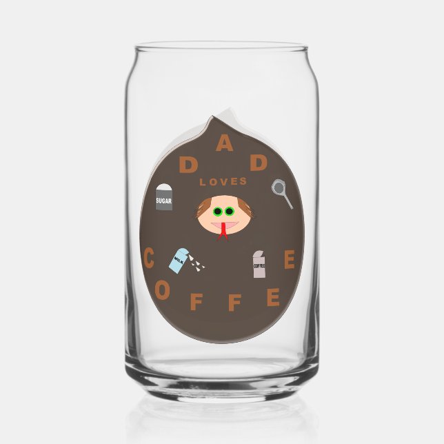Funny Vater Monster Liebe Kaffee Dosenglas (Vorderseite)