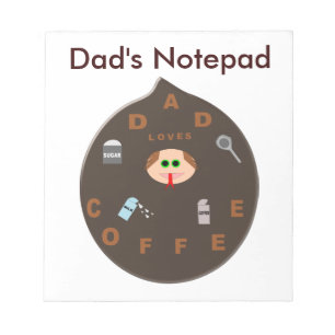 Funny Vater Monster Lieben Coffee Custom Notepad Notizblock