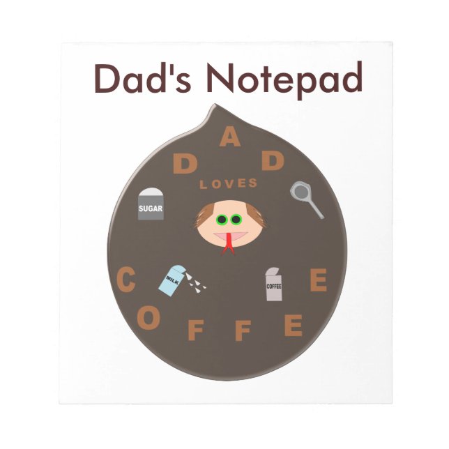 Funny Vater Monster Lieben Coffee Custom Notepad Notizblock (Vorderseite)