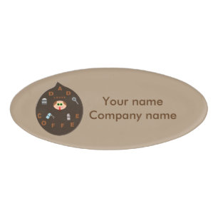 Funny Vater Monster Lieben Kaffee Individuelle Nam Namenschild