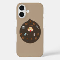 Funny Vater Monster Lieben Kaffee iPhone Case