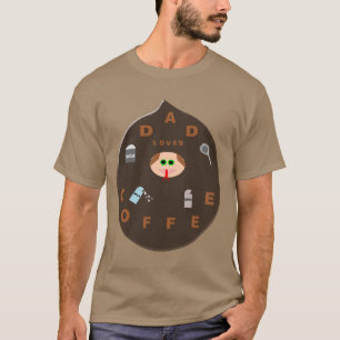 Funny Vater Monster Lieben Kaffee T Shirt