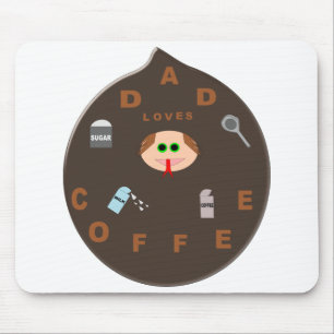 Funny Vater Monster Lieben Kaffeemäusepad Mousepad