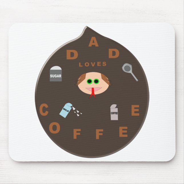 Funny Vater Monster Lieben Kaffeemäusepad Mousepad (Vorne)