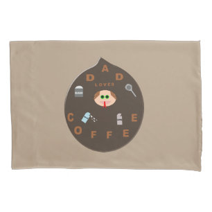 Funny Vater Monster Lieben Kaffeepause Kissenbezug