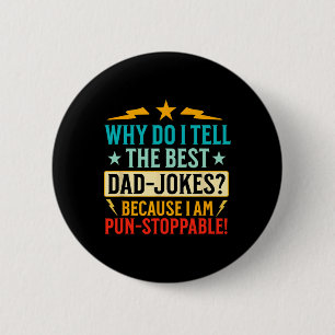 Funny Vater Shirt mit Puns (auf der Rückseite) Vät Button