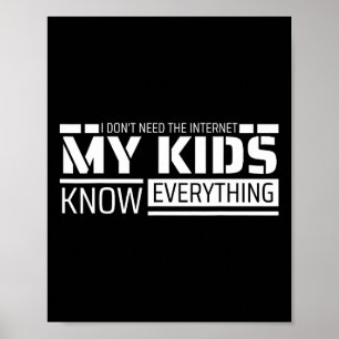 Funny Vater Shirt von Kindern Männer Sonntag Da Poster