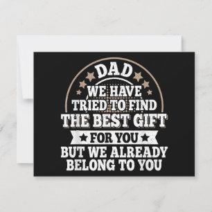 Funny Vater Sprichwort Graphic Vintag Papa Pater Feiertagskarte