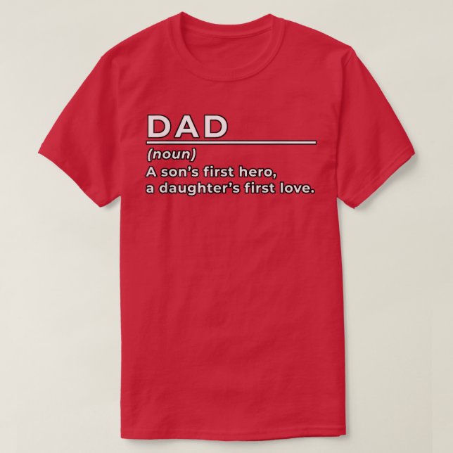 Funny Vater ( Substantiv ) A Sons First Hero a Dau T-Shirt (Design vorne)