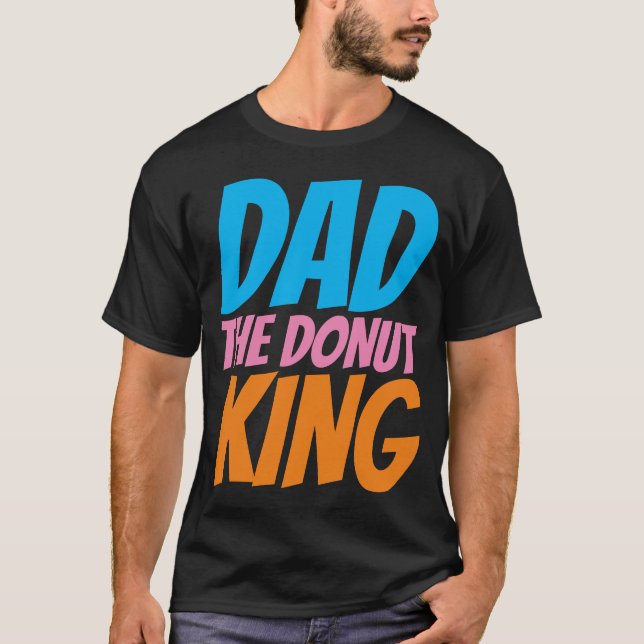 FUNNY-VATER-T - SHIRT, DONUT-KÖNIG T-Shirt (Vorderseite)
