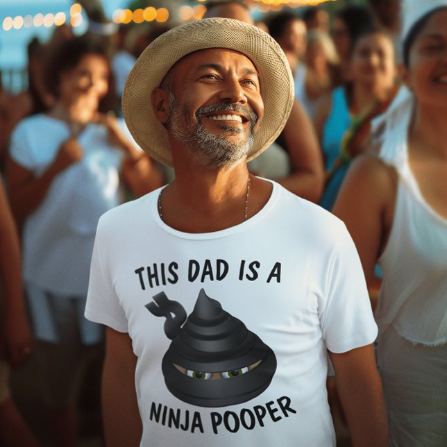 FUNNY VATER T - Shirt, NINJA POOPER T-Shirt (Von Creator hochgeladen)