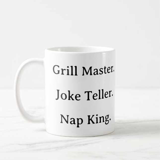 Funny Vater Tasse - Grill Master Joke Teller Nicke (Links)