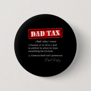 Funny Vater Tax Definition Sarcastic Vatertag Gi Button
