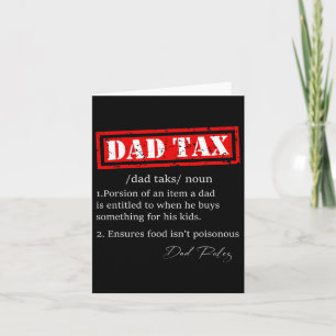 Funny Vater Tax Definition Sarcastic Vatertag Gi Karte