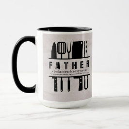 Funny Vater Vater Beige und Black Two Tone Tasse