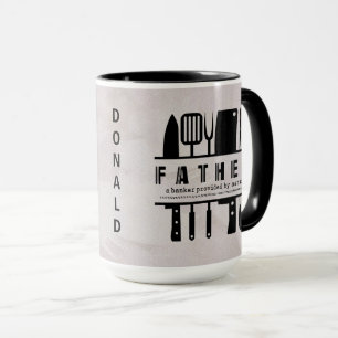 Funny Vater Vater Beige und Black Two Tone Tasse
