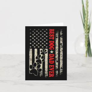 Funny Vater Vathers Day Hund Vater Usa Flagge Karte