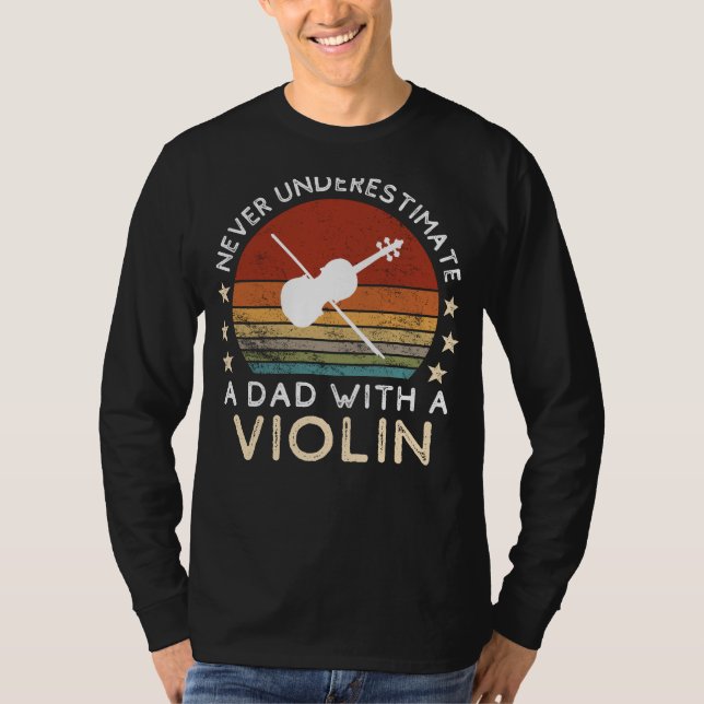 Funny Vater Violin T-Shirt - Väter String Serenade (Vorderseite)