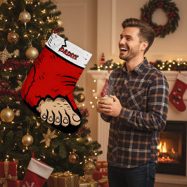 Funny Vater Weihnachts-Strumpf Ugly Toes Großer Weihnachtsstrumpf