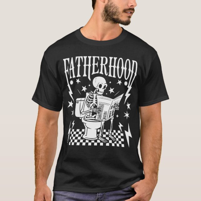 Funny Vaterhood Skeleton Shirt Vater Spaß (Vorderseite)