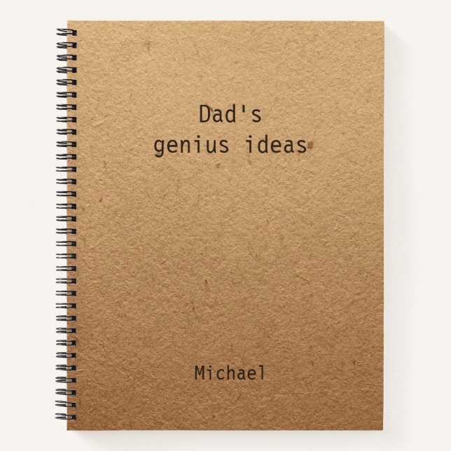 Funny Vaters Genius Ideas Personalisiert Notizbuch (Vorderseite)