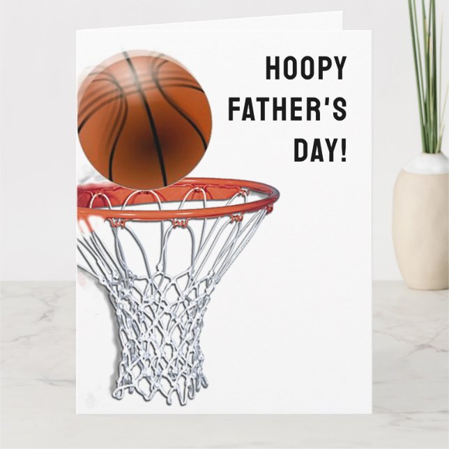 Funny Vatertag Basketball Karte (Vorderseite)