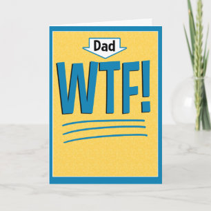 Funny Vatertag Card: WTF! Karte