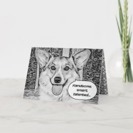 Funny Vatertag Corgi Karte