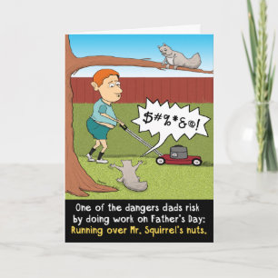 Funny Vatertag Nutty Squirrel Card Karte