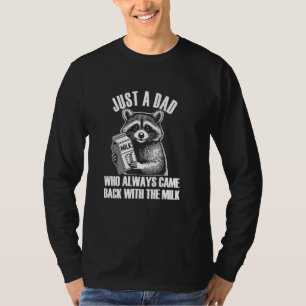 Funny Vatertag Raccoon, Funny Milk, entwirft A T-Shirt