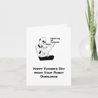 Funny Vatertag Robot Science Joke Cartoon