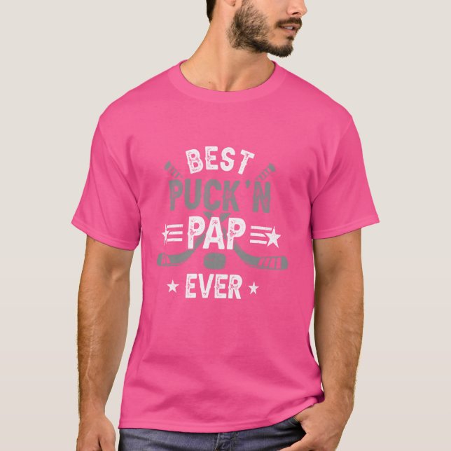 Funny Vatertag Shirt Bester Puck'n Pap Ever Hock (Vorderseite)