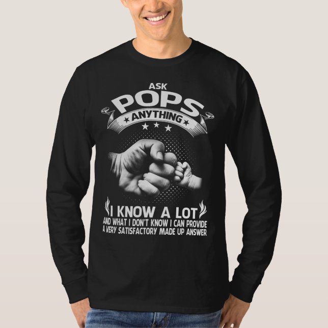 Funny Vatertag Shirt Geschenk 60. Frag POP Anythi (Vorderseite)
