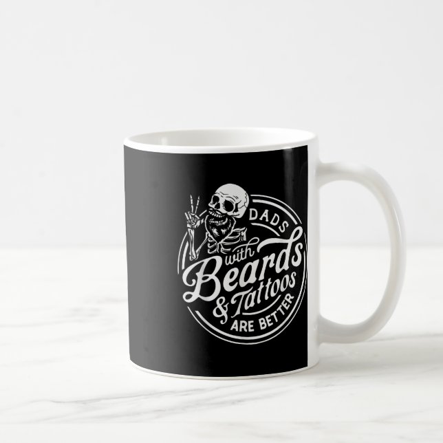Funny Vathday Väter mit Bärten und Tattoos sind Kaffeetasse (Rechts)