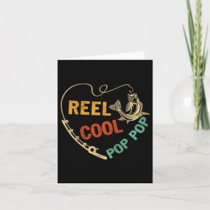 Funny Vathday Vintage Fischerei Rollen Cooler Pop Karte