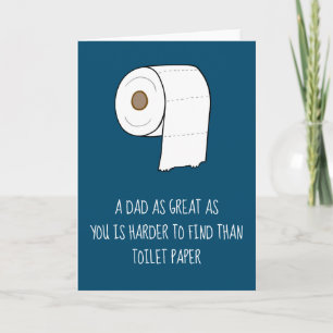 Funny Vathdtag Vater Liebe Toilettenpapier Geschen Karte