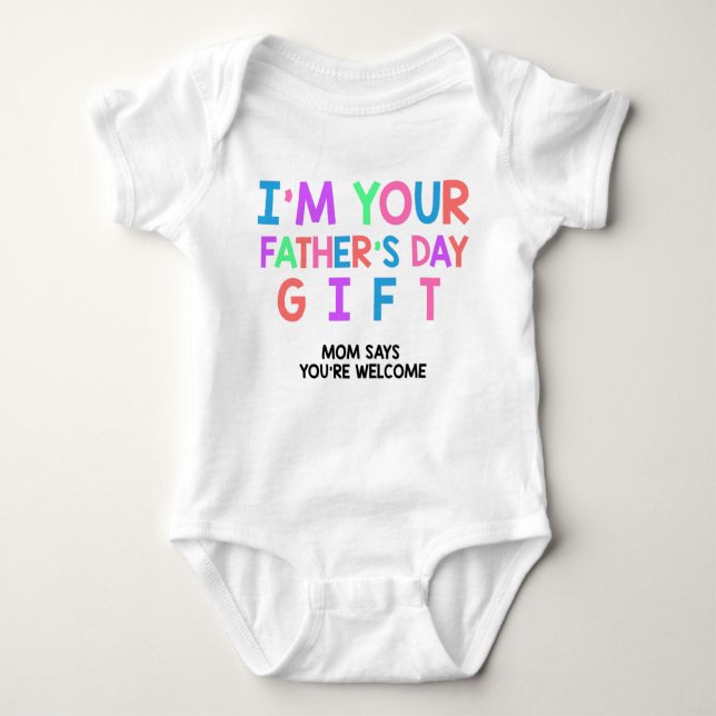 Funny Vathers Day Baby Outfit Baby Strampler (Vorderseite)