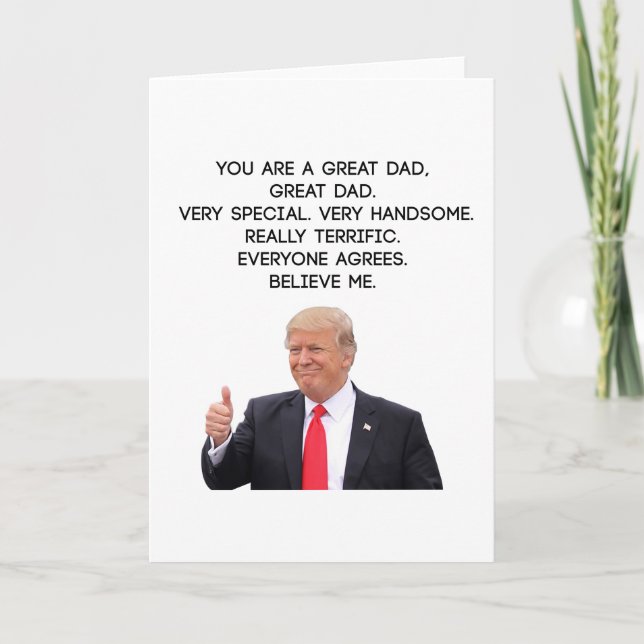 Funny Vathers Day Card - Donald Trump Card Geschen Karte (Vorderseite)