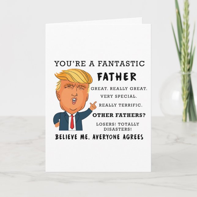 Funny Vathers Day Card - Donald Trump Card Karte (Vorderseite)