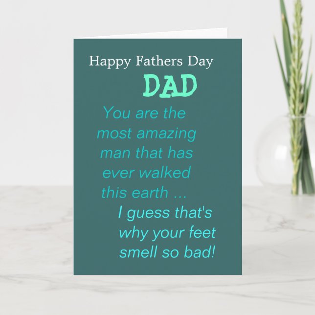 Funny Vathers Day Card für den Vater und seine Sme Karte (Vorderseite)