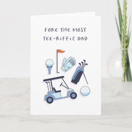 Funny Vathers Day Card - Golf Thema Karte