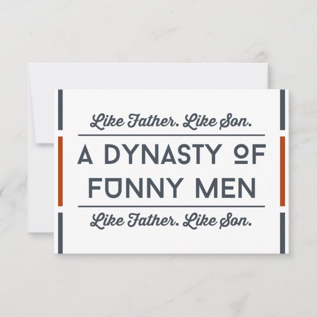 Funny Vathers Day Card, Typografy Fun Vater Karte (Vorderseite)