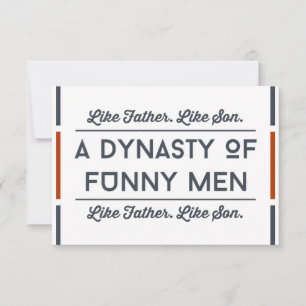 Funny Vathers Day Card, Typografy Fun Vater Karte