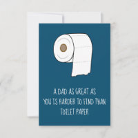 Funny Vathers Day Geschenk Liebe Vater Toilettenpa