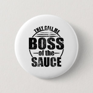 Funny Vathers Day Grillen für Vater Boss des Sau Button