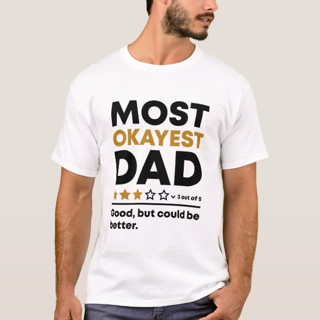Funny Vathers Day Most Okzident Vater Review 3 Ste T-Shirt (Vorderseite)